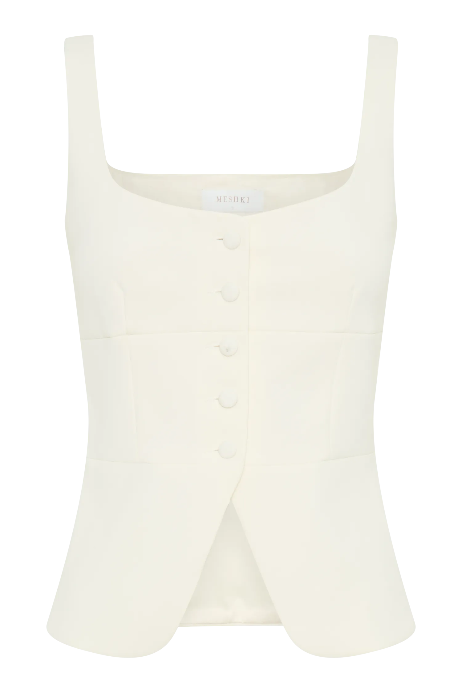 Sunny Suiting Peplum Top - Ivory