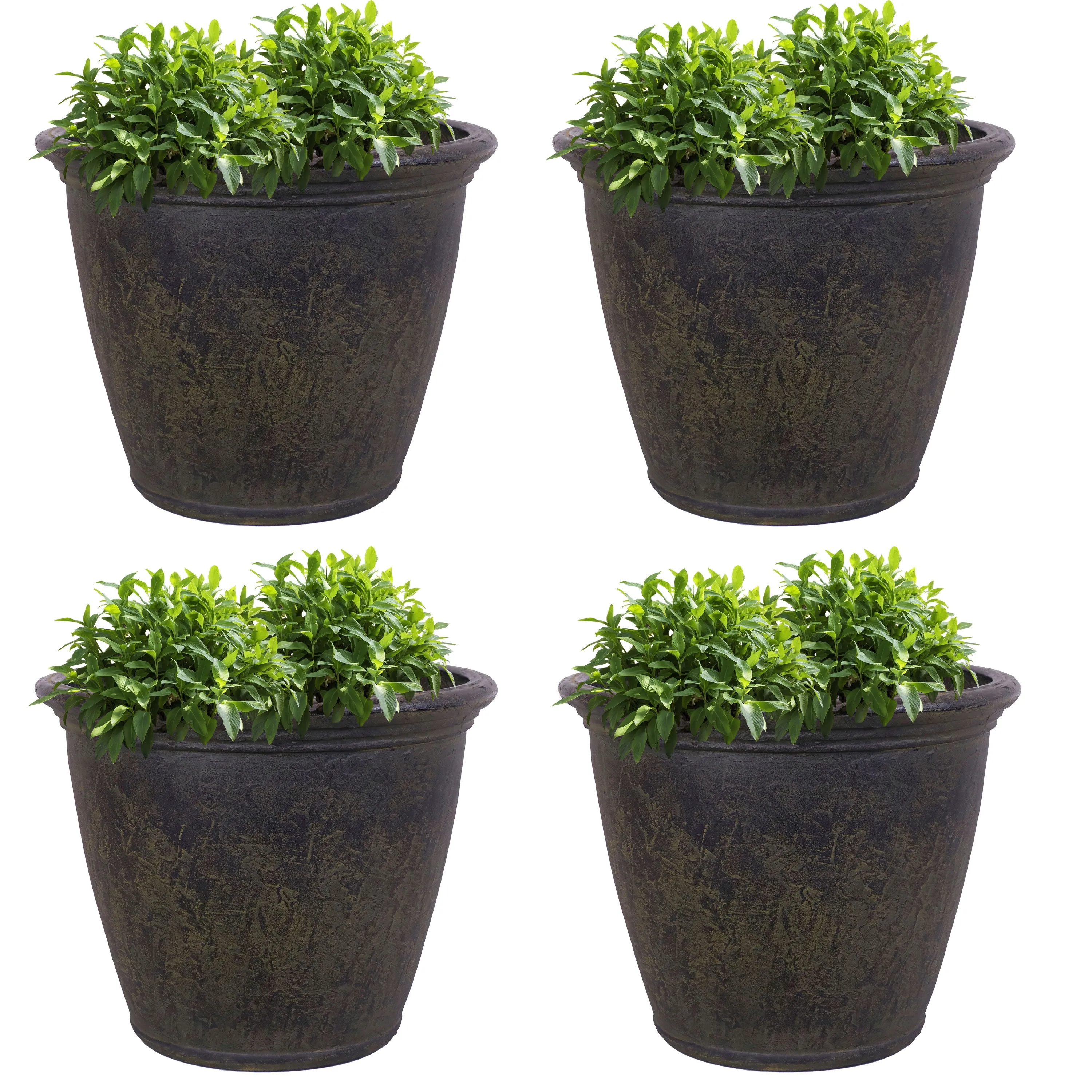 Sunnydaze Anjelica Polyresin Outdoor Flower Pot Planter