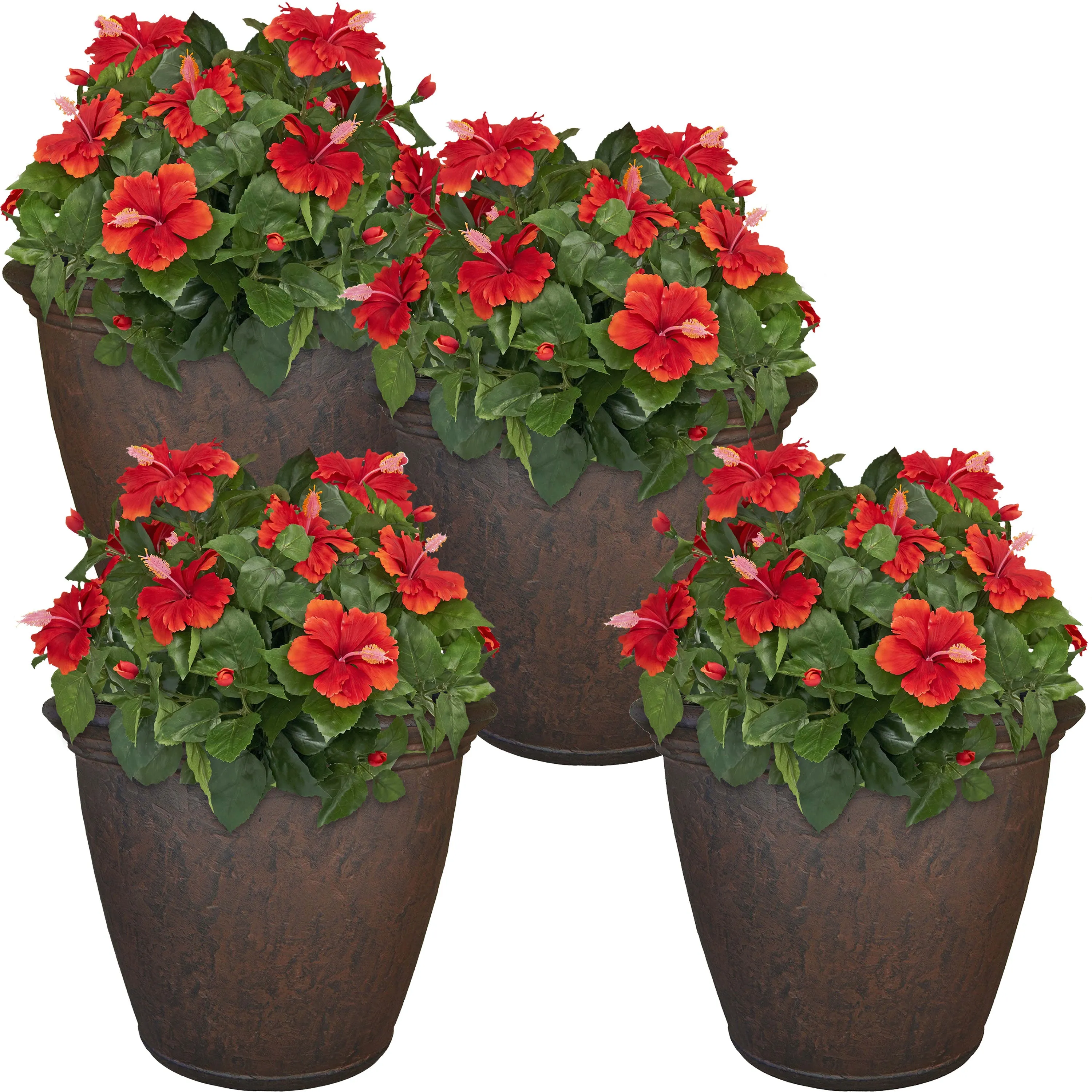 Sunnydaze Anjelica Polyresin Outdoor Flower Pot Planter