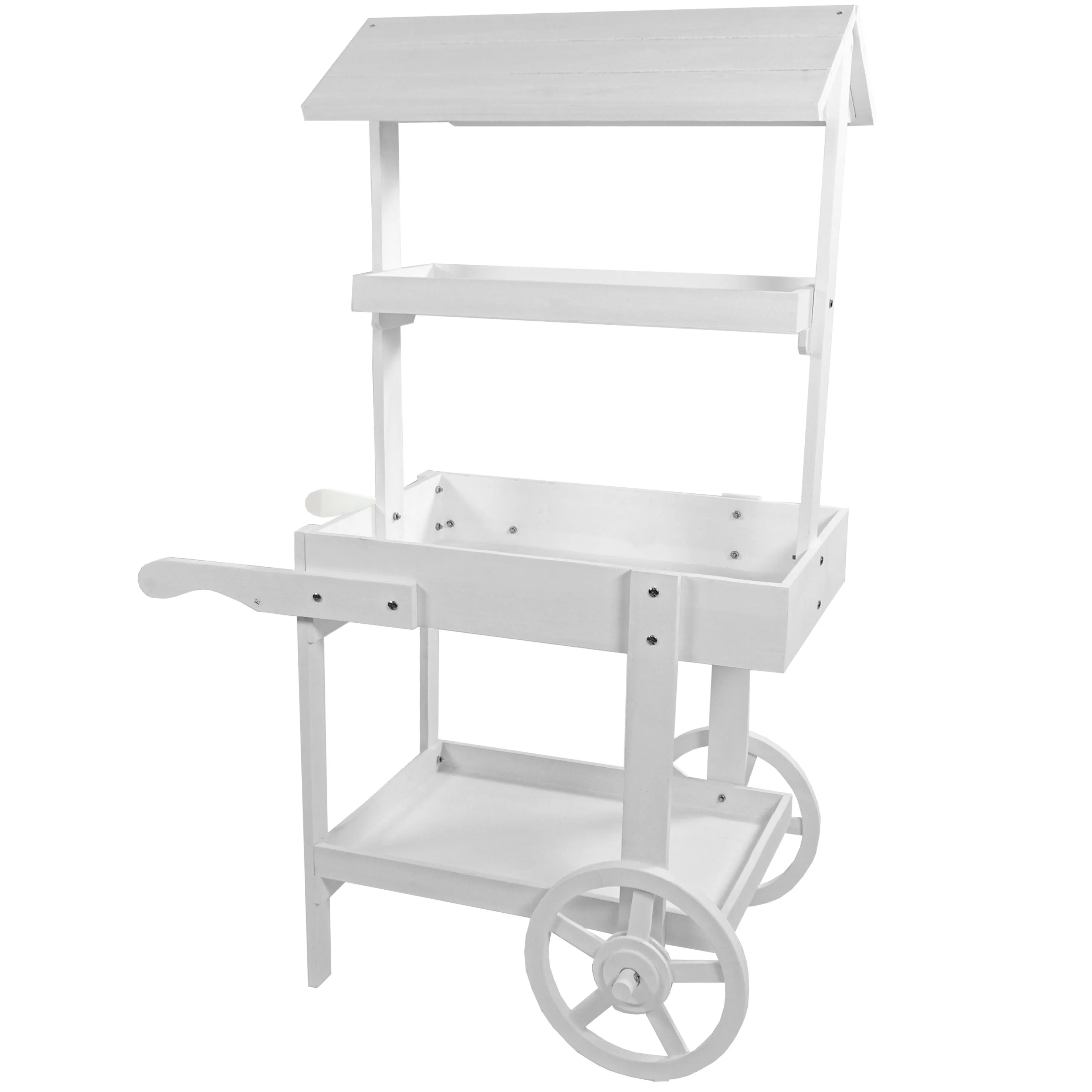 Sunnydaze Country Market Flower Cart Display Stand - 49.25” H