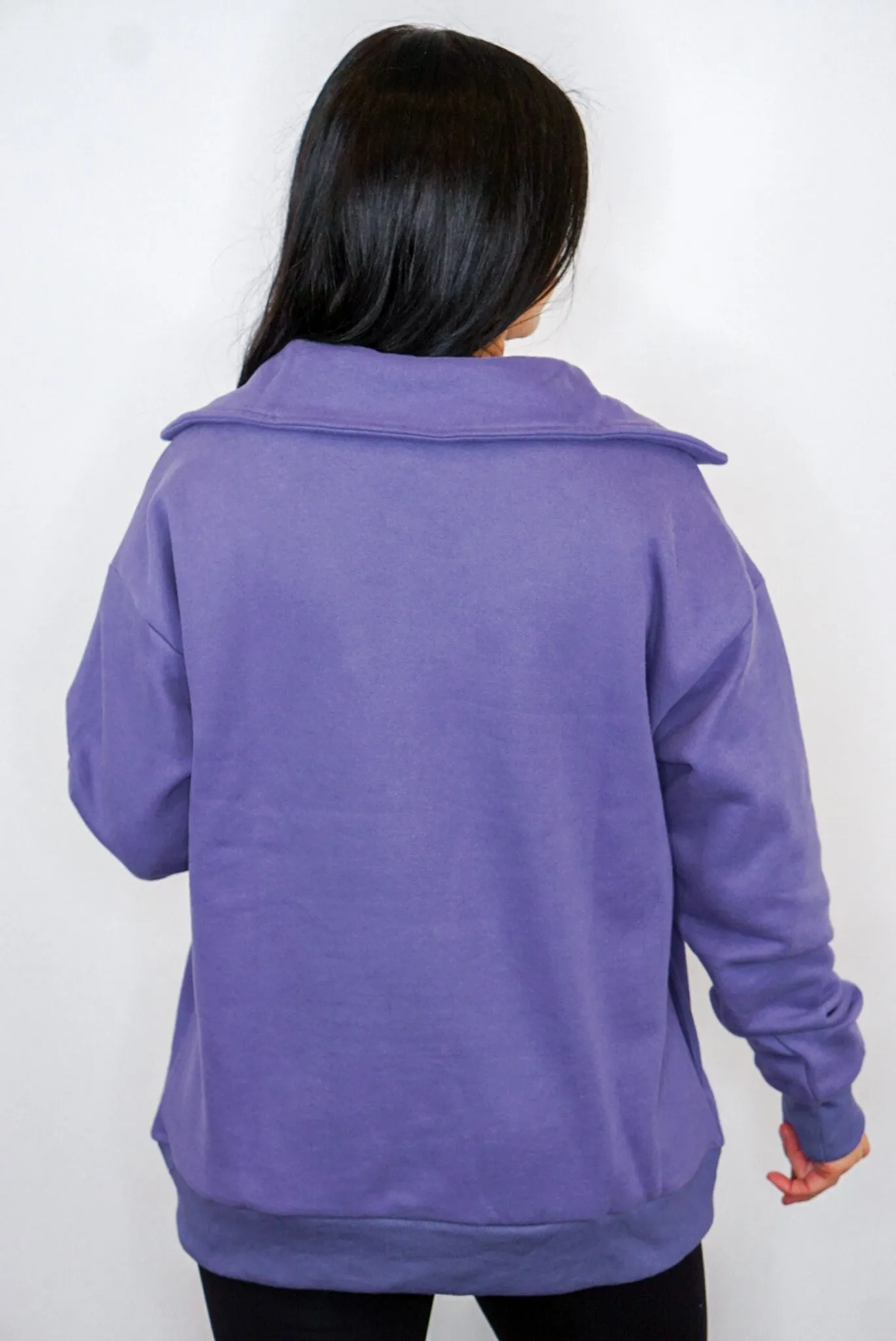 Terry Knit Perfection Lavender Pullover