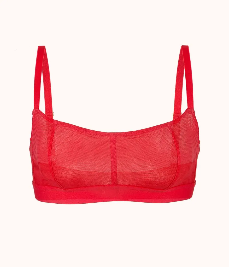 The Straight Up Bralette: Tomato Red