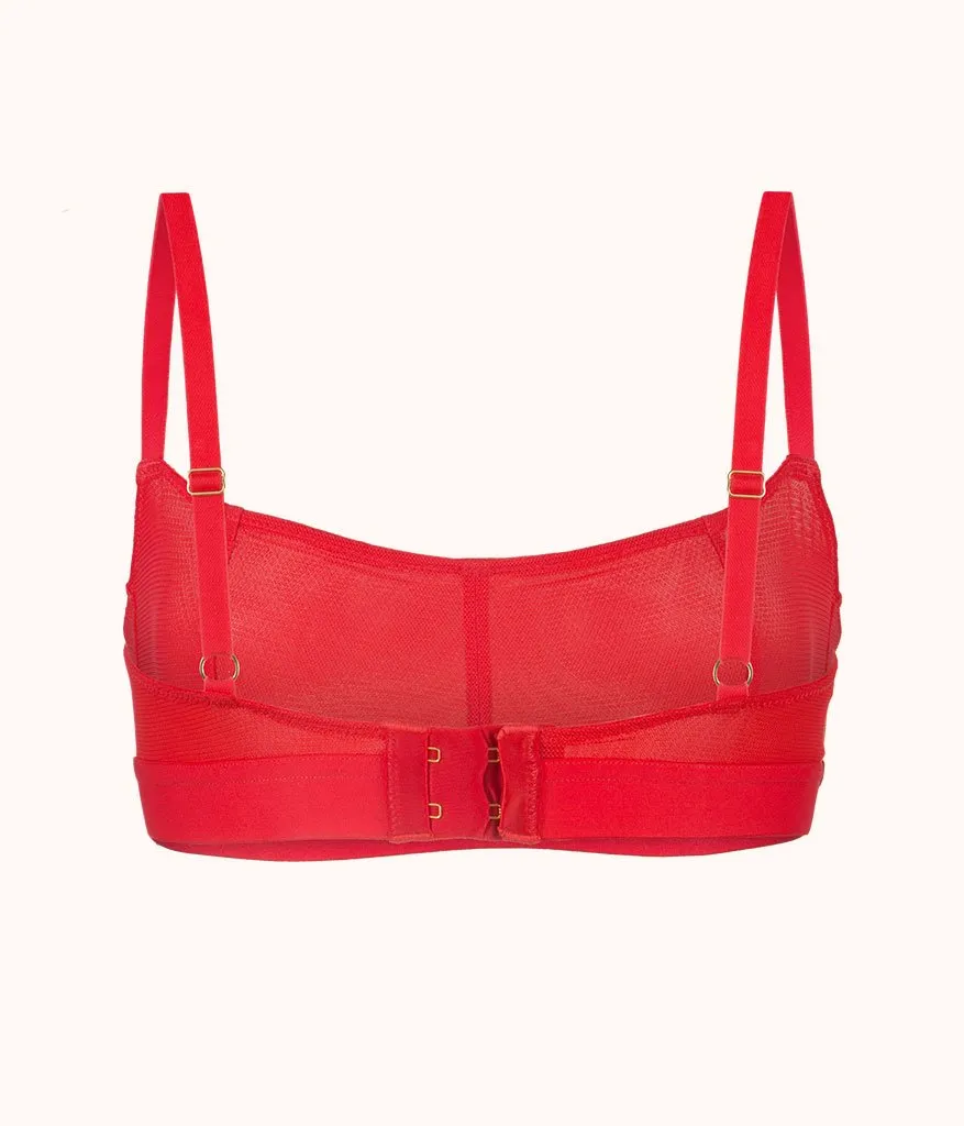 The Straight Up Bralette: Tomato Red