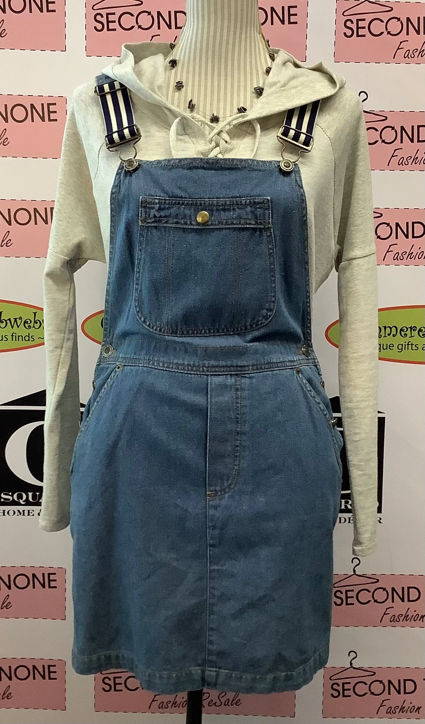 Vintage Next Level Denim Overall Dress (S)