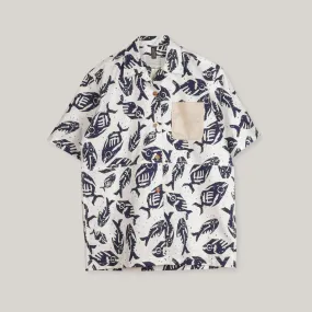 W'MENSWEAR REC SHIRT - NAVY/WHITE