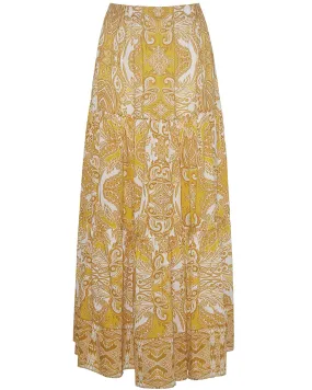 Yellow Paisley Melanie Skirt