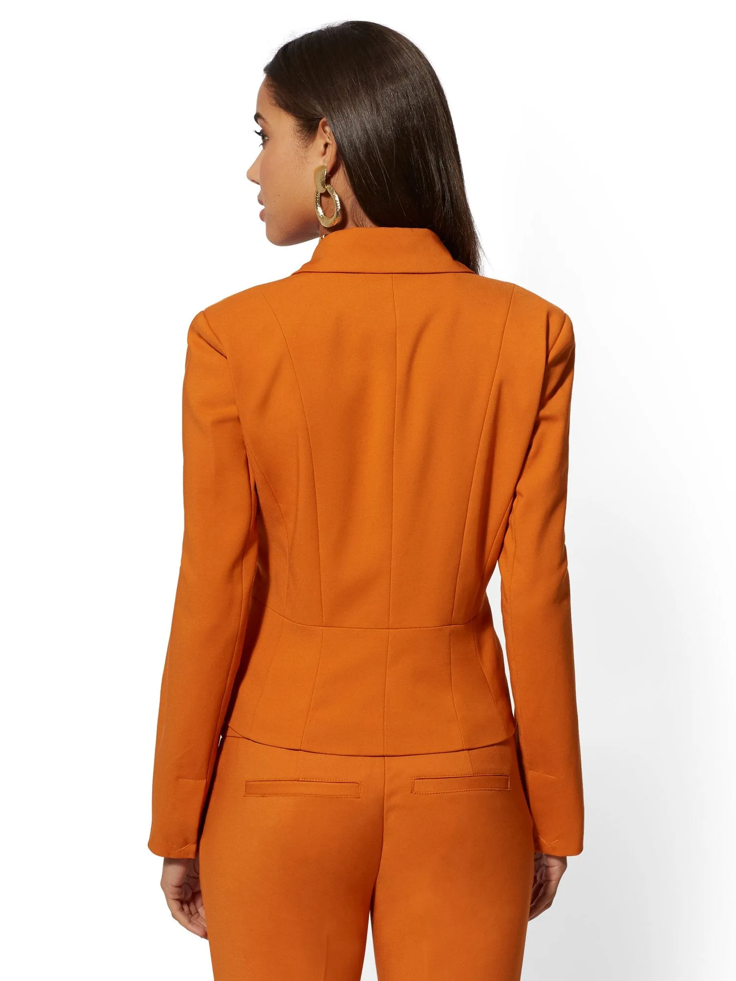 Zip-Accent Jacket - 7th Avenue in New England Orange